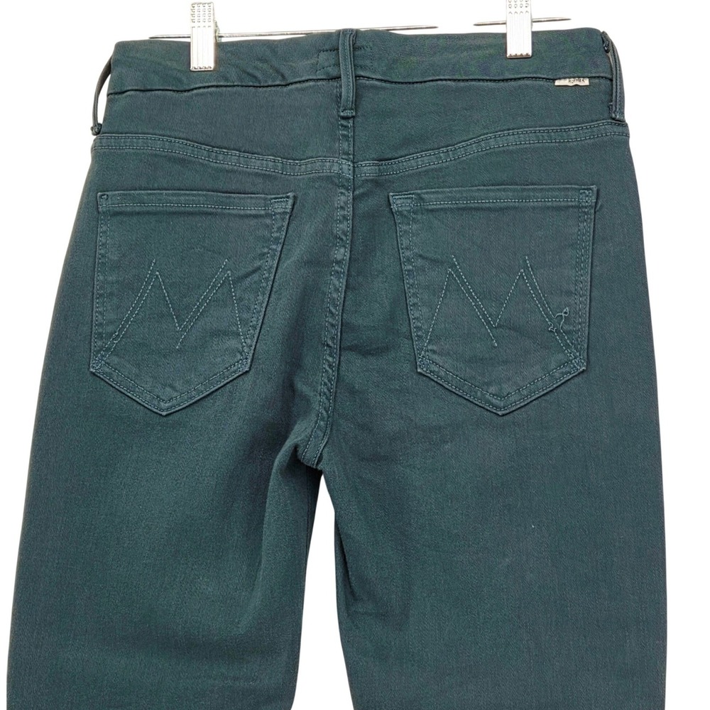 Mother 26 High Waisted Looker Ankle Fray Jeans Birds of a Feather Teal Pants‎